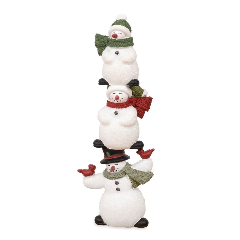 Stacked Snowmen w/ Scarves