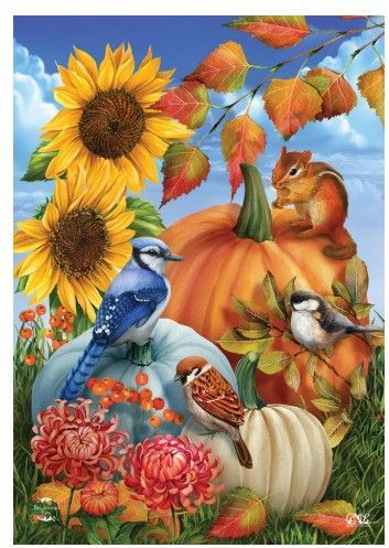 Autumn Gathering Garden Flag