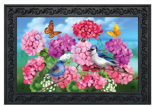 Geraniums in Bloom Doormat
