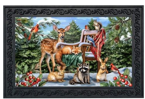 Snow Day Friends Doormat