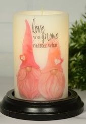 6 6" Valentine Gnome Candle Sleeve