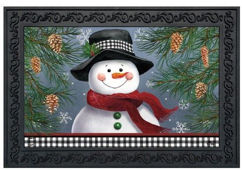 Smiling Snowman Doormat Smiling Snowman Doormat