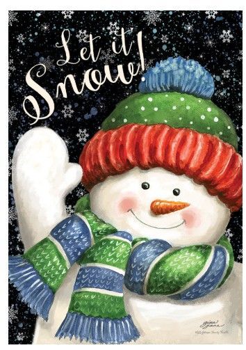 Snow Time Snowman Garden Flag Snow Time Snowman Garden Flag
