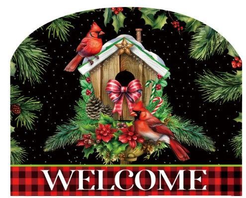 Holiday Birdhouse Art Sign