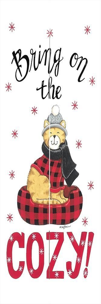 18x6" Pallet Art - Bring on the Cozy (Cat)