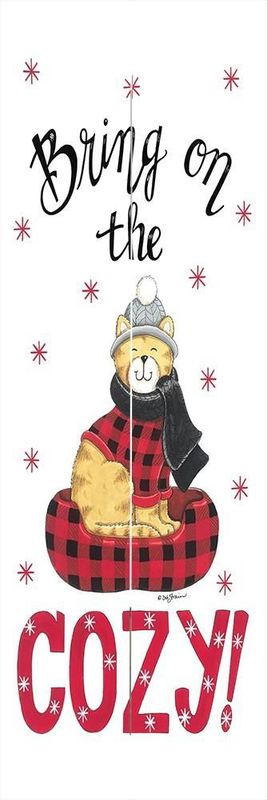 18x6" Pallet Art - Bring on the Cozy (Cat)