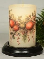 6" Ornament Garland Candle Sleeve