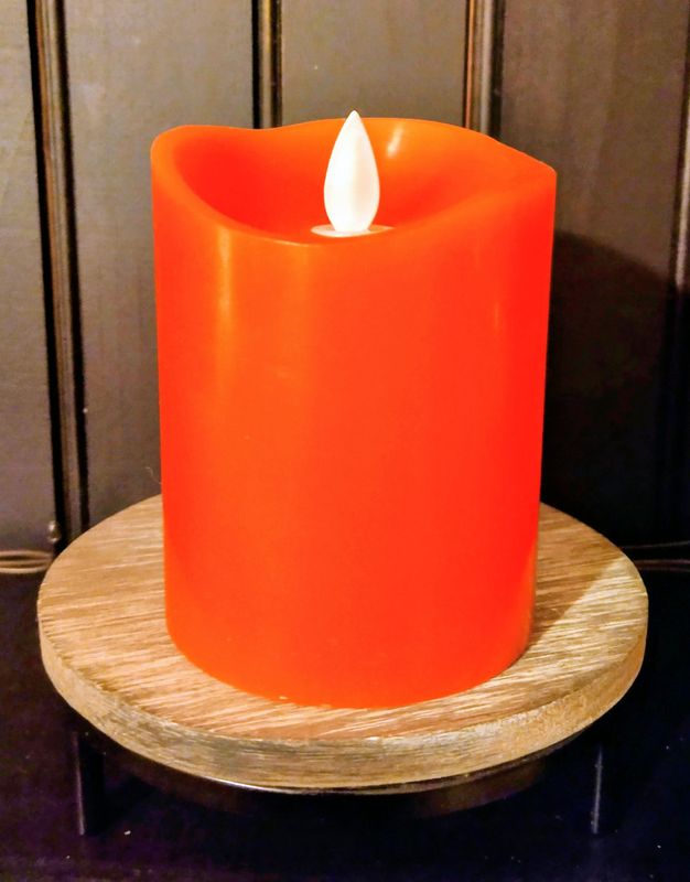 Orange Moving Flame LED Candle