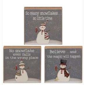 "Friends" Snowflake Block Sign