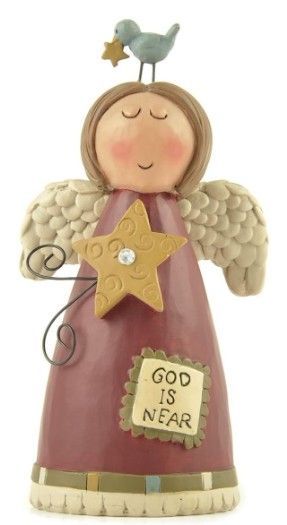 "God is Near" Angel w/ Bluebird