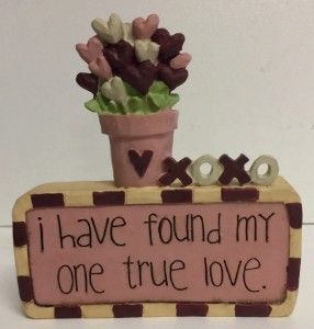 "One True Love" Block w/ Flowers