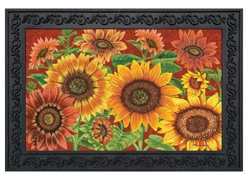 Colorful Sunflowers Doormat