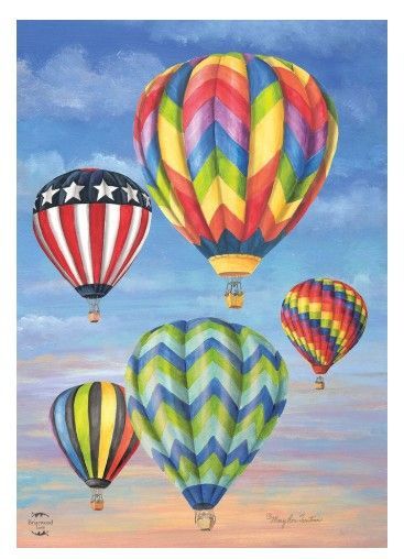 Hot Air Balloons Garden Flag