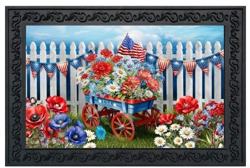 Patriotic Wagon Doormat Patriotic Wagon Doormat