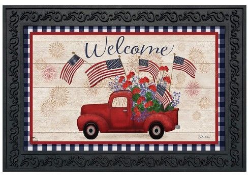 Stars & Stripes Patriotic Truck Doormat