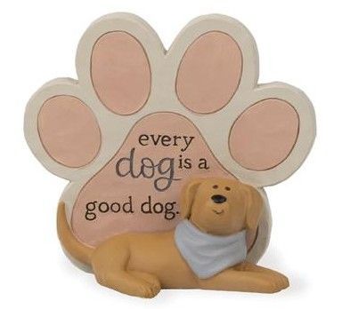 Good Dog Paw Print Plaque