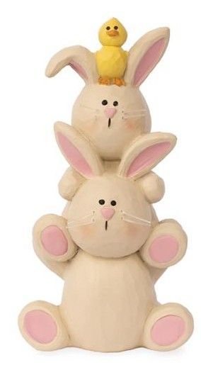 Stacked Bunnies w/ Chick