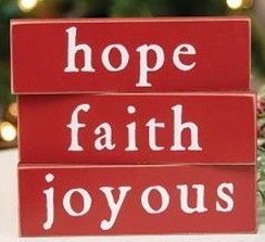 Hope/Faith/Joyous Mini Stick