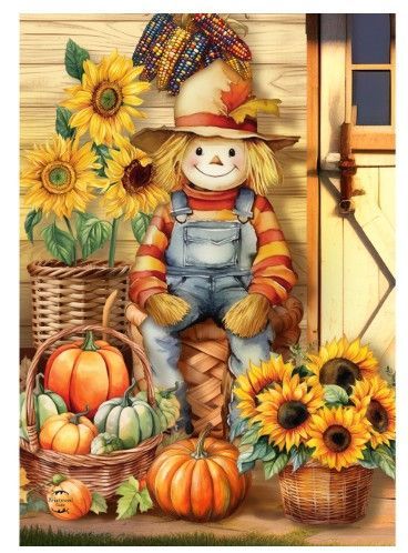 Country Scarecrow Garden Flag Country Scarecrow Garden Flag