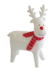 Lg. White Ceramic Deer