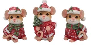 Resin Christmas Mouse
