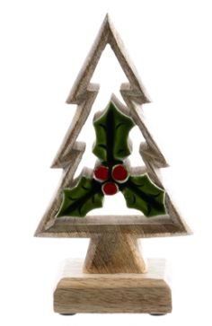 Md. Mango Wood Tree w/ Holly