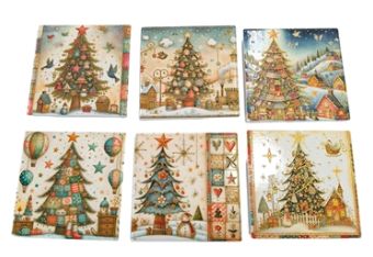 Ceramic Embossed Winter Coaster