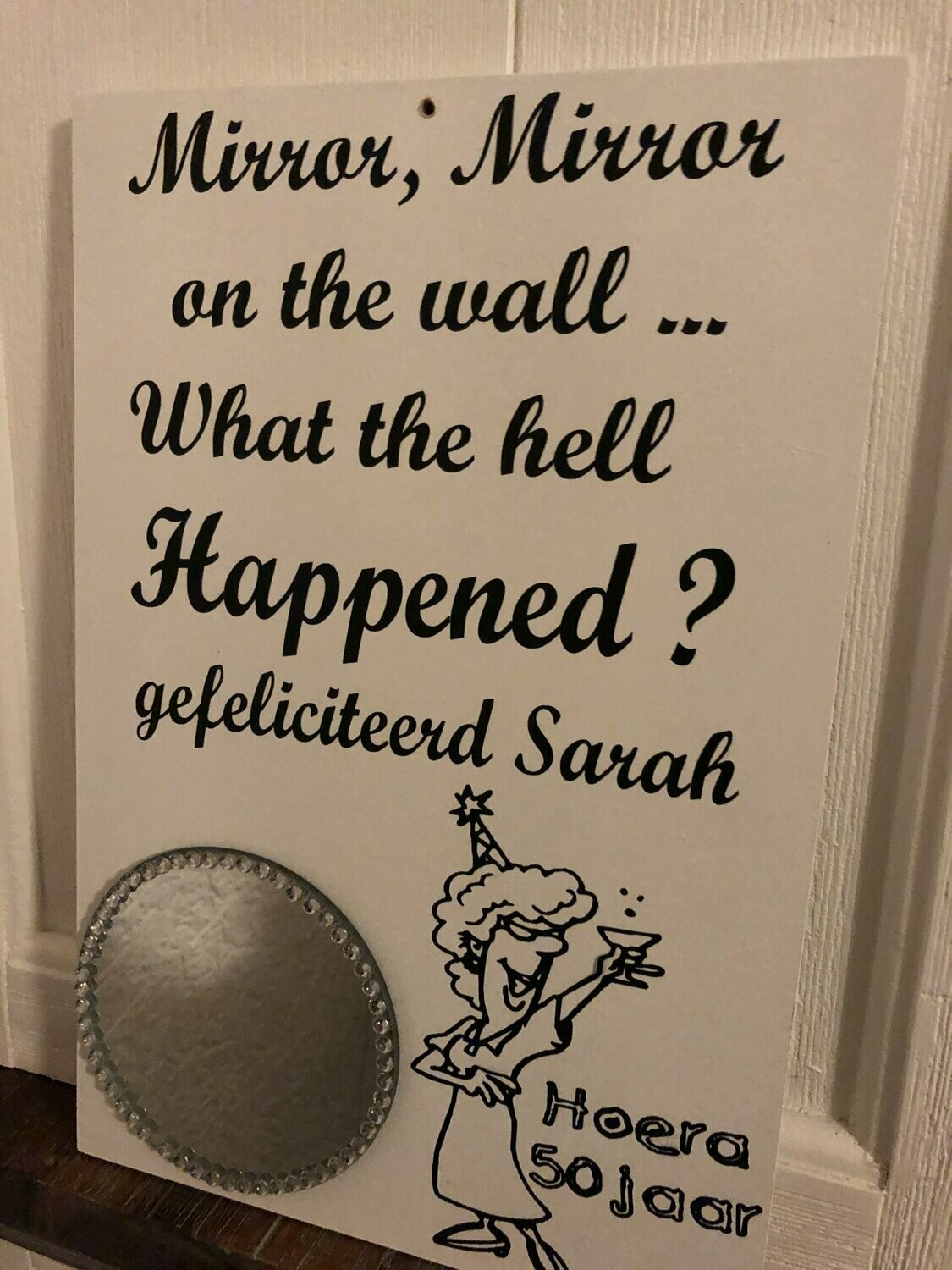 Tekstbord Sarah