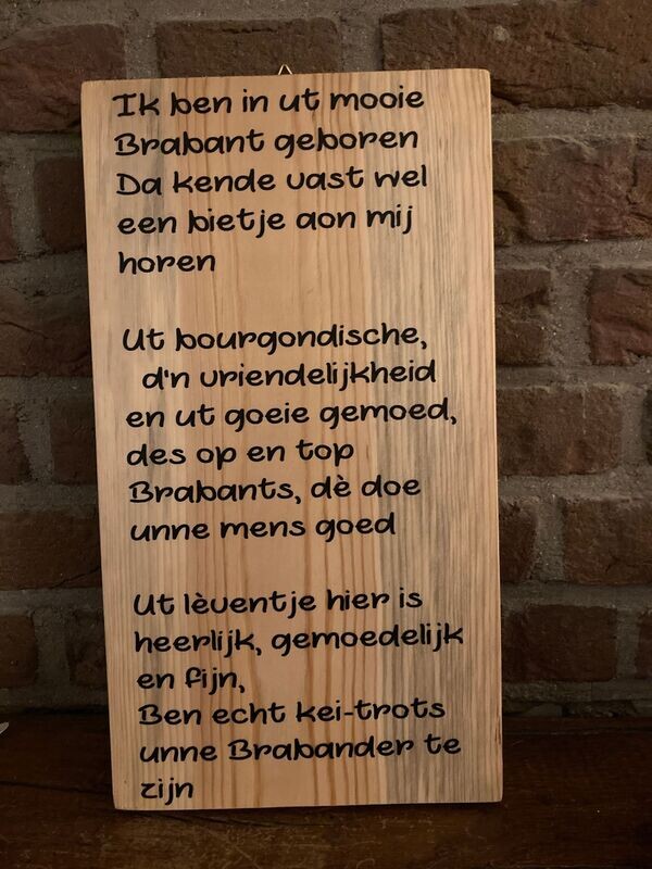 Brabants tekstbord Brabants tekstbord