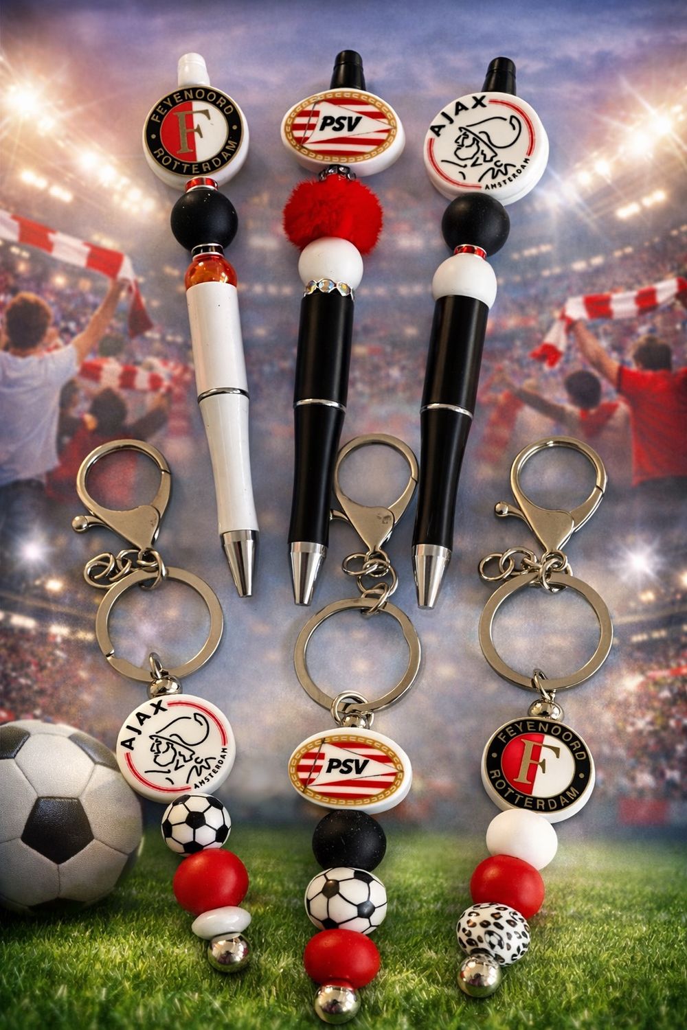 Kralenpen en sleutelhanger