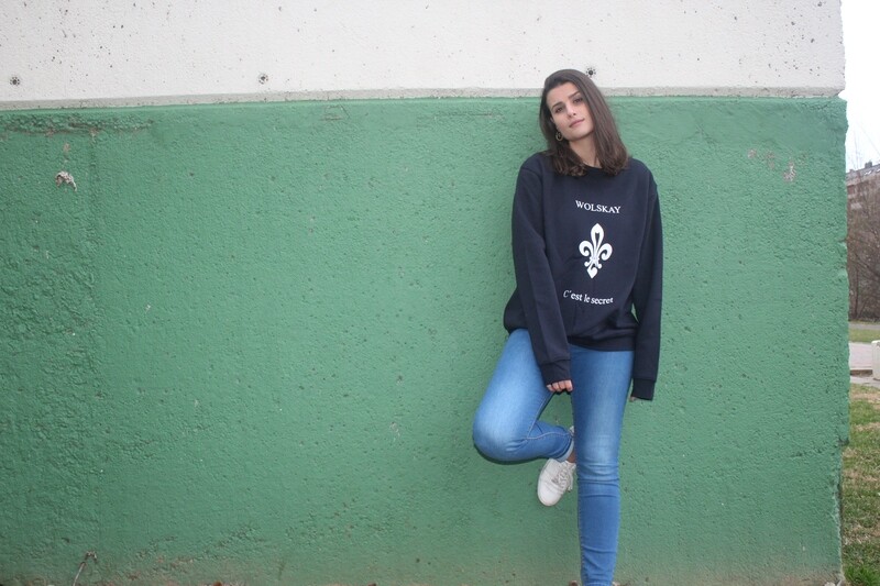 Sudadera azul marino Flor de Lis