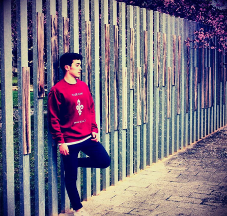 Sudadera granate Flor de Lis