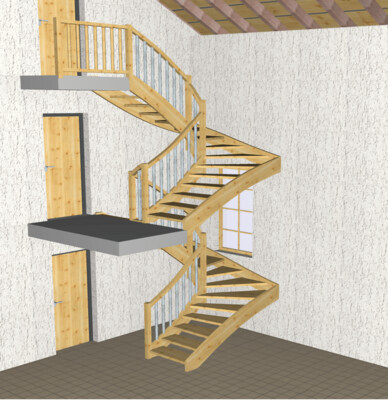 UPGRADE: VisKon Architektur Treppe auf Treppe Fertigung