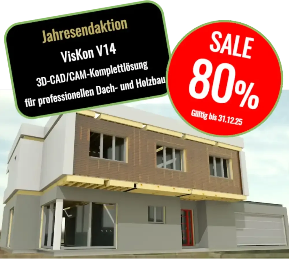 VisKon V14 Sektor B (Holzrahmen- und Blockbau, CAD/CAM) - JAHRESENDAKTION 2025