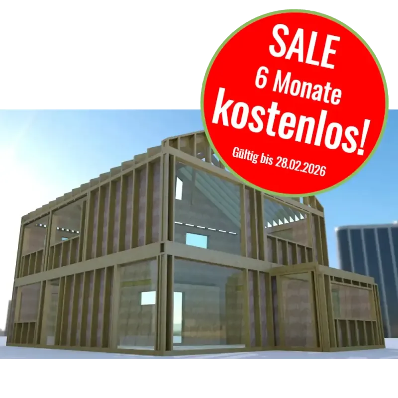 VisKon Sektor B (Holzrahmen-, Blockbau, CAD/CAM) (Mietversion) - SONDERAKTION Messe Dach + Holz 2026