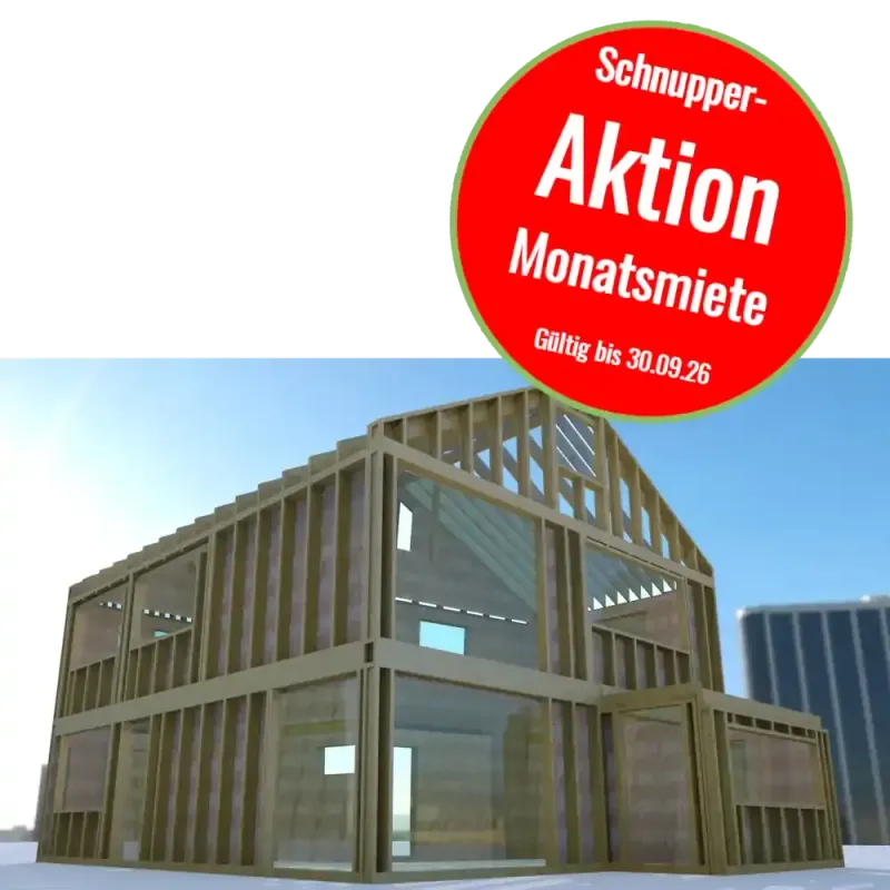 VisKon V20 Sektor B (Holzrahmen-, Blockbau, CAD/CAM) - Miete für 1 Monat VisKon V20 Sektor B (Holzrahmen-, Blockbau, CAD/CAM) - Miete für 1 Monat