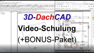 Videoschulung 3D-DachCAD + BONUS-Paket (Aufgaben und Lösungen)+ 3D-DachCAD FREE (zur Selbstinstallation) Videoschulung 3D-DachCAD + BONUS-Paket (Aufgaben und Lösungen)+ 3D-DachCAD FREE (zur Selbstinstallation)