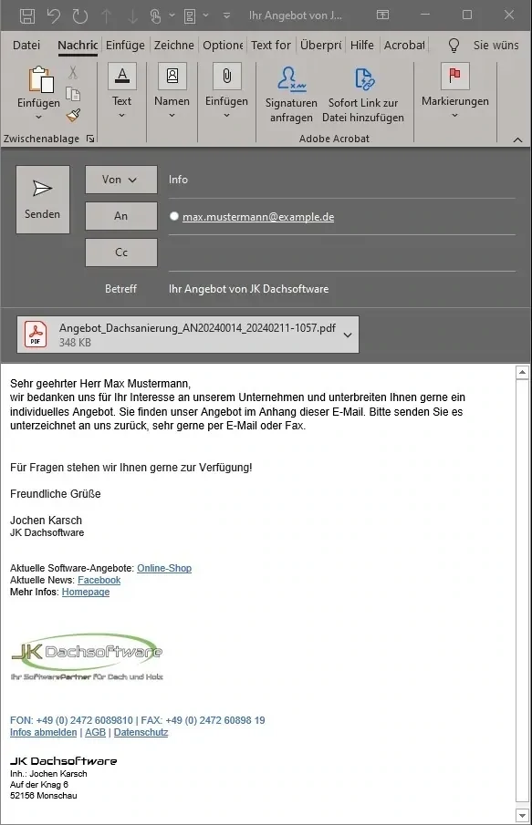 Outlook-Vorlagen für smartDach 2027 Outlook-Vorlagen für smartDach 2027