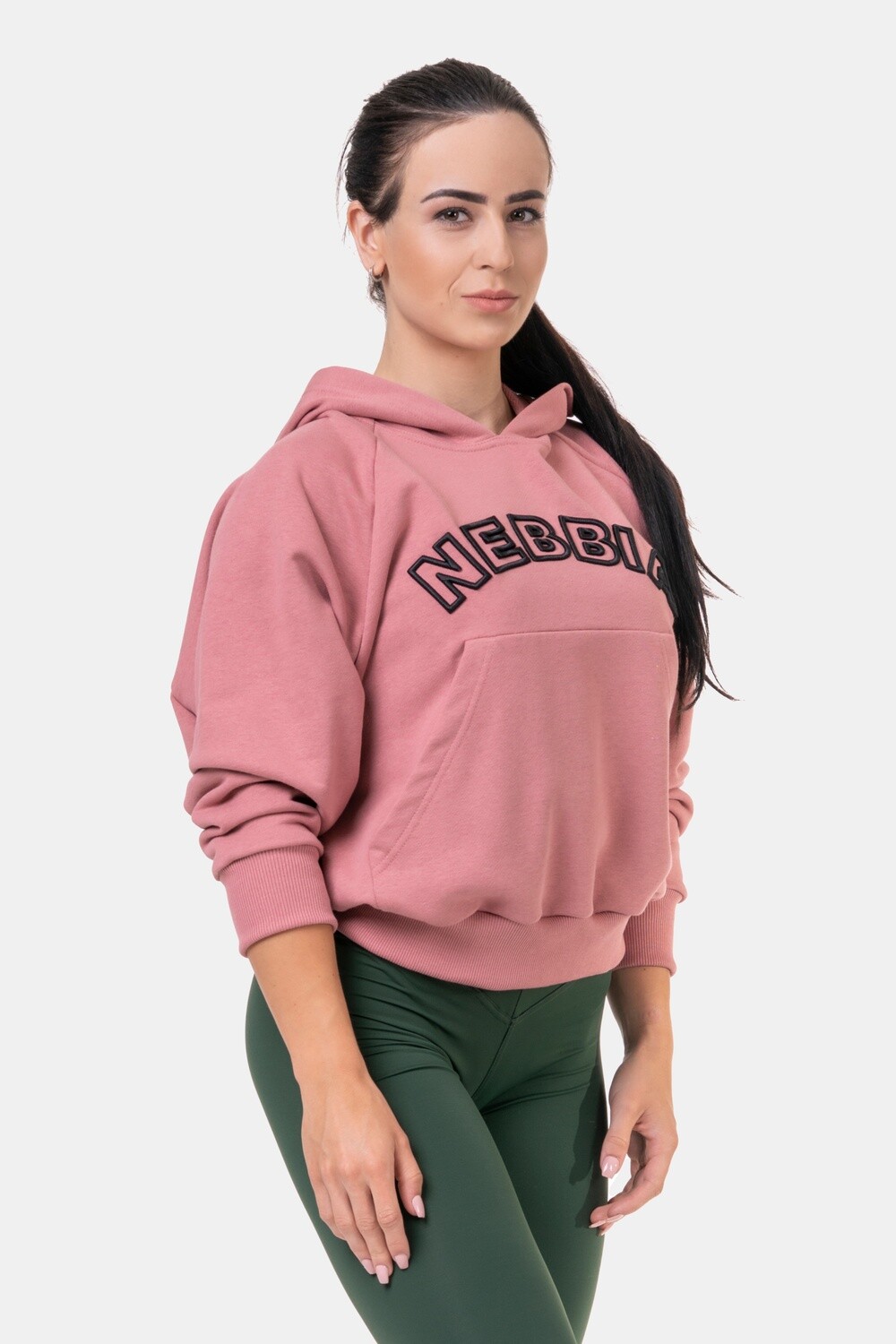 Толстовка женская Iconic HERO Long Sweatshirt with a hoodie 581 Розовая