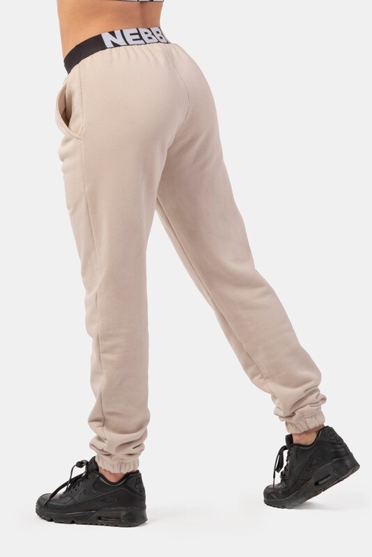 Брюки ICONIC MID-WAIST SWEATPANTS 408 Кремовые