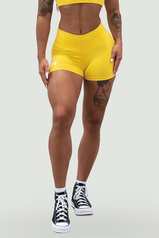 Шорты HIGH WAISTED SHORTS 5″ GYM HERO 582 Желтые