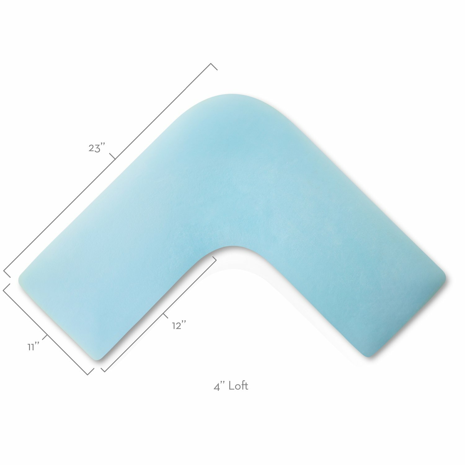 l shaped memory foam pillow