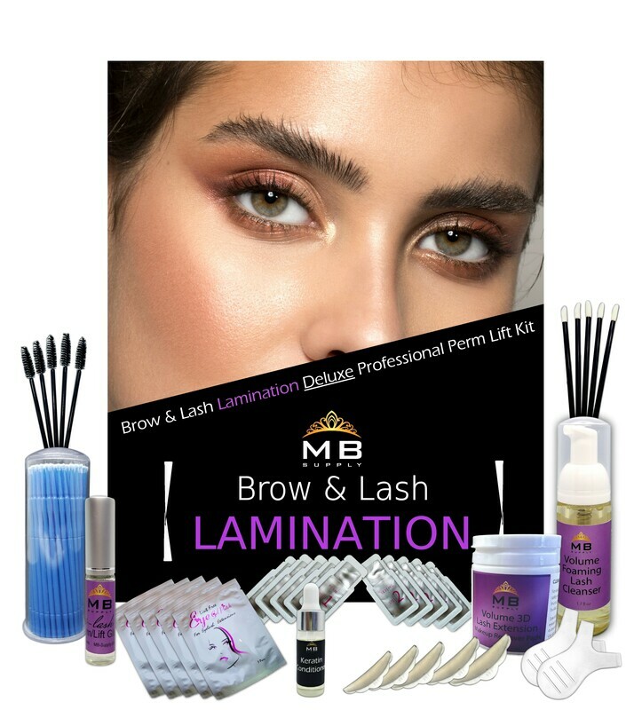 Deluxe Eyelash Eyebrow Lamination Keratin Lifting Kit, Perming Kit Lash Brow Lift Kit All-in-One