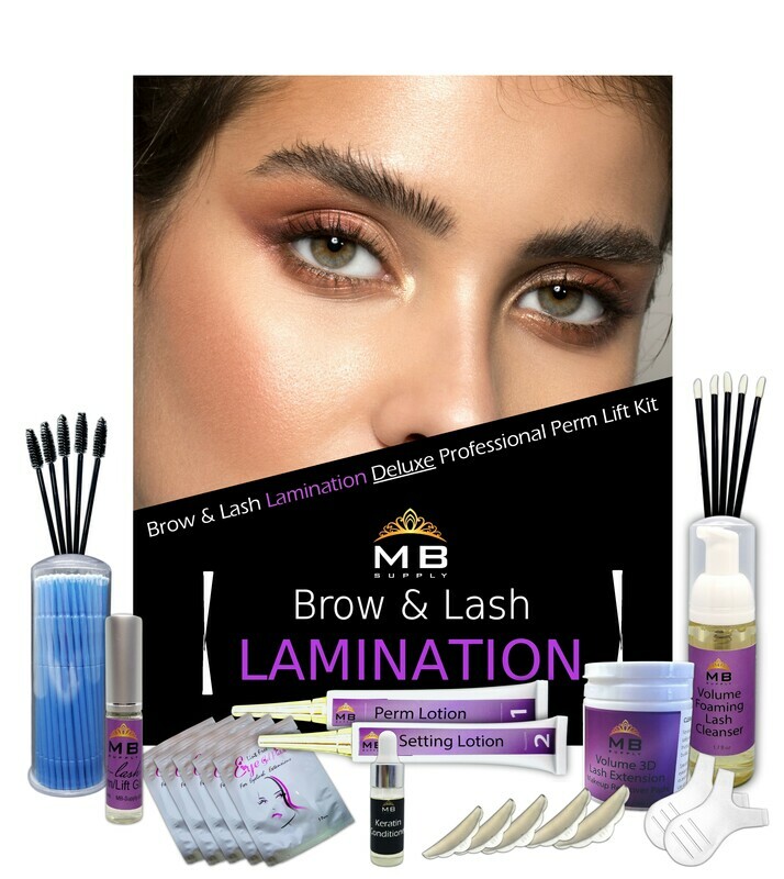 Deluxe Eyelash Eyebrow Lamination Keratin Lifting Kit, Perming Kit Lash Brow Lift Kit All-in-One