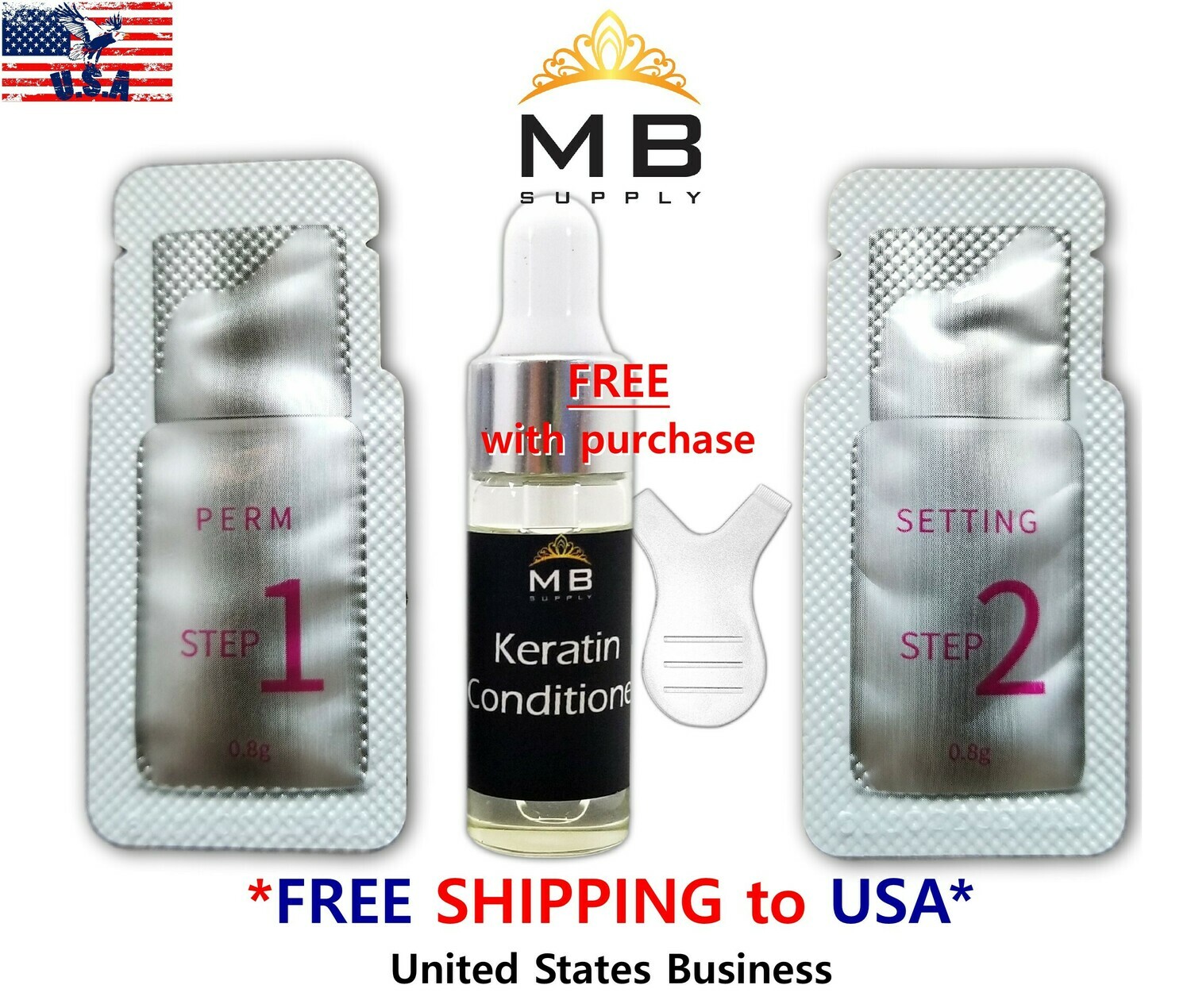 5 Min. Eyelash Perm Lift Packs 10 Each #1 & #2 & KERATIN Conditioner +FREE Y Lift Tool