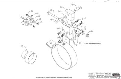 Mooney M20 B, C, D, G Tailpipe Strap Hanger Assembly 90060