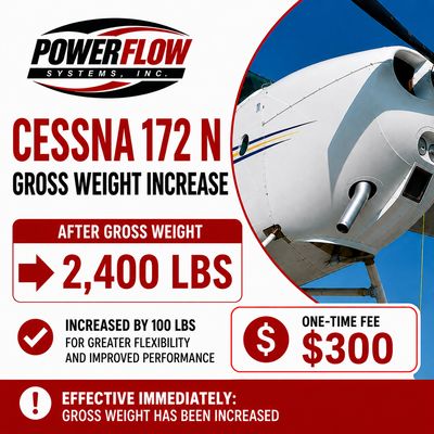 Cessna 172N 100lbs Gross Weight Increase