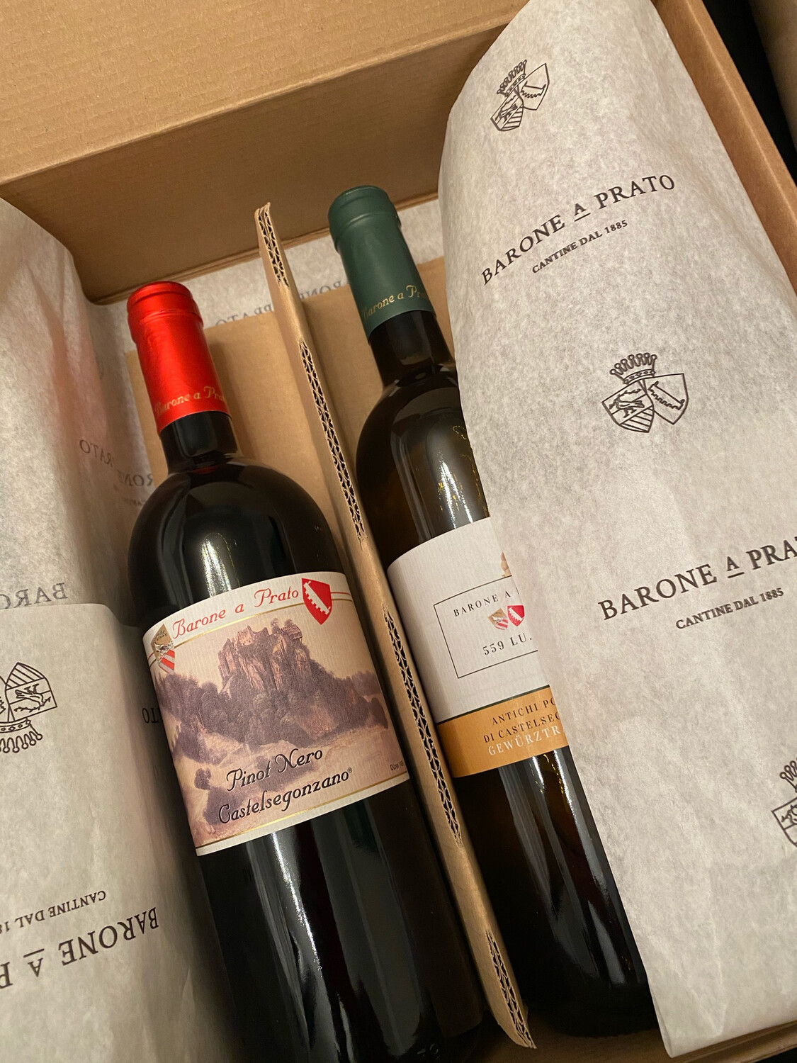 Pinot Nero Castelsegonzano  o Gewürztraminer  559 Lu Lu #REGALOVINO + 3 bottiglie assortite 🍷🥂 #vinobio #sostenibile #regalo artigianale