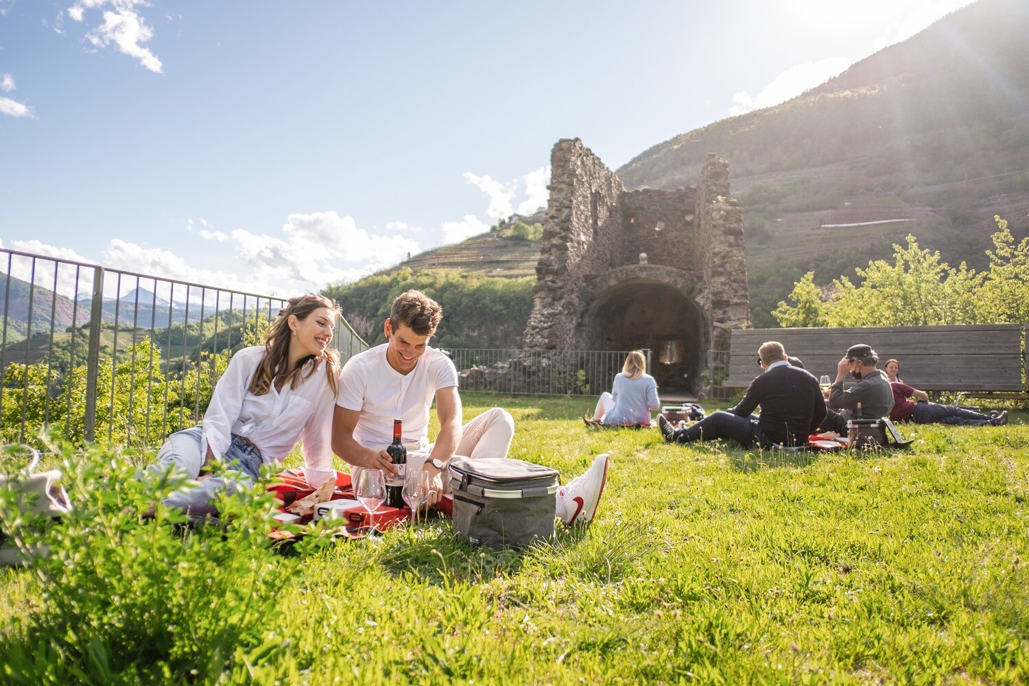 Picnic in vigna del Barone al Castello - Trentino Alto Adige - alcohol-free