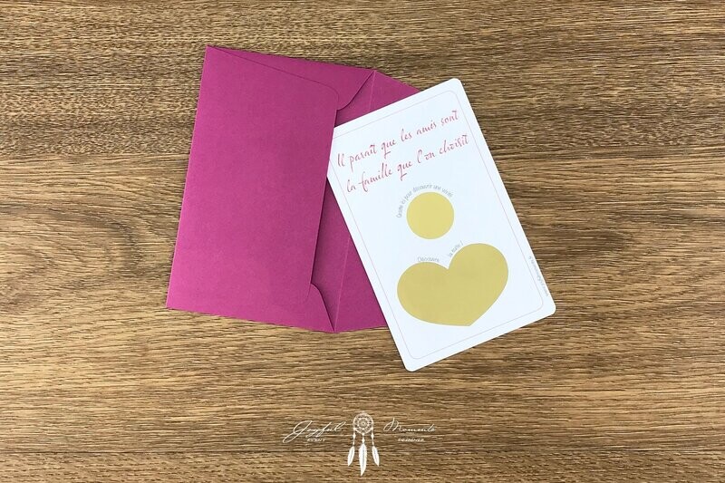 Carte à gratter - Annonce de grossesse à sa meilleure amie